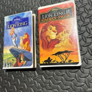 The Lion King Original and II Simbas Pride 1998 VHS tape Lot Good Condition